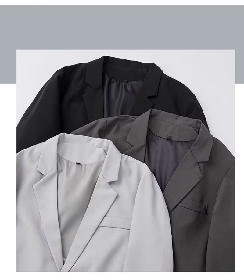 Hot Selling in Africa Spring & Summer Lightweight Loose Fit Men's Suit Set Blazer Jacket with Nice Draping Effect Business Formal & Casual Trendy Cool Stylish Outerwear