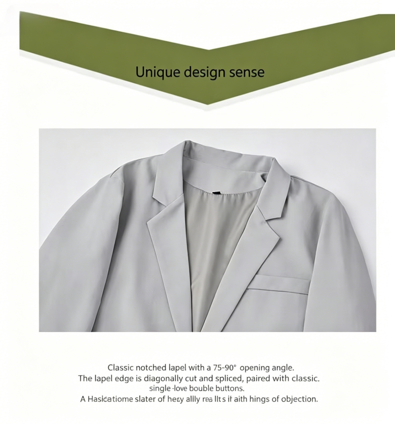 Hot Selling in Africa Spring & Summer Lightweight Loose Fit Men's Suit Set Blazer Jacket with Nice Draping Effect Business Formal & Casual Trendy Cool Stylish Outerwear