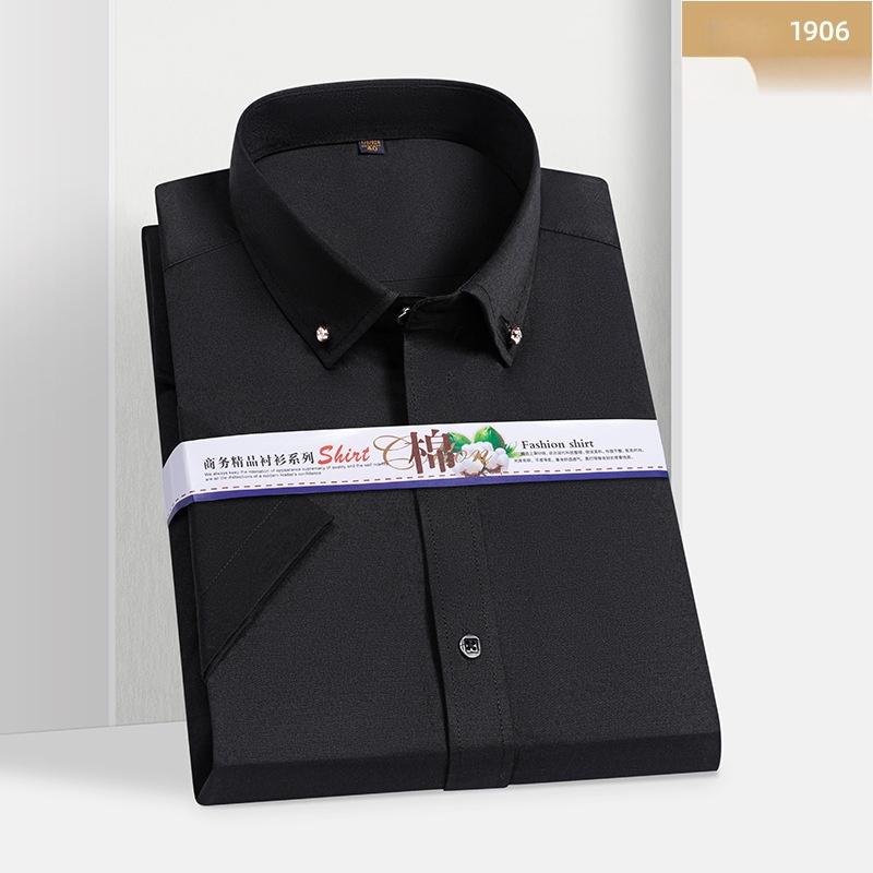 Hot Sale High Quality African Popular Men's Summer Short Sleeve White Dress Shirt Slim Fit Professional Work Uniform Business Casual Formal Wear for Young White Collar Office Men