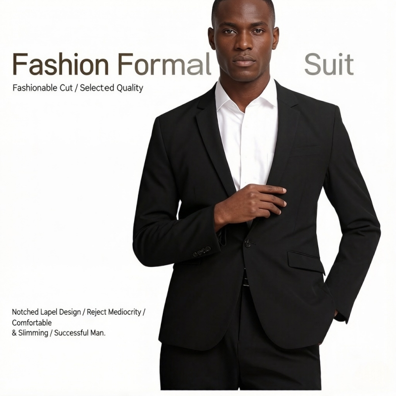 High Standard Supreme Quality Hot Selling in Africa Men's 2-Piece Suit Set Loose Fit Oversized Plus Size Formal Outfit Smart Casual Business Formal Suit for Wedding & White-Collar Office Men