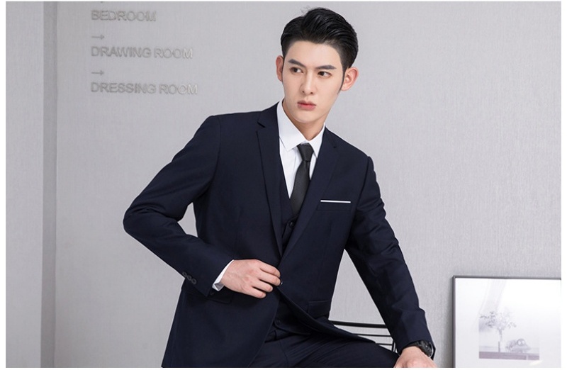 Hot Sale African Popular High Quality Men's Slim Fit Business Formal Suit Set White Collar Office Work Wear Autumn Winter Group Uniform Groomsmen Wedding Tuxedo Formal Attire