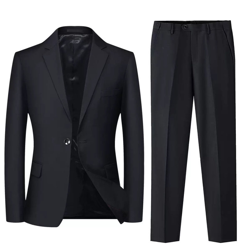 High Standard Supreme Quality Hot Selling in Africa Men's 2-Piece Suit Set Loose Fit Oversized Plus Size Formal Outfit Smart Casual Business Formal Suit for Wedding & White-Collar Office Men