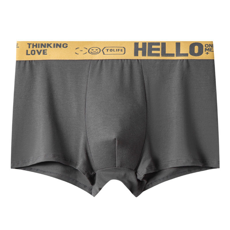 Hot Sale Men's Plus Size Mid Rise Antibacterial Breathable Soft Cotton Feel Boxer Briefs Comfortable Casual Underwear Daily Wear