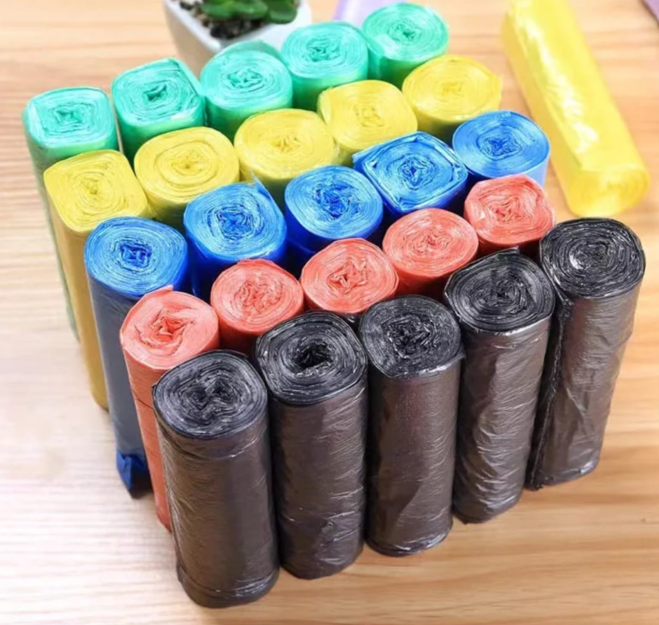 100 Pieces Eco- friendly garbage bags/ Trash bags/ Bin Liners Suitable For Both Office And Home Use