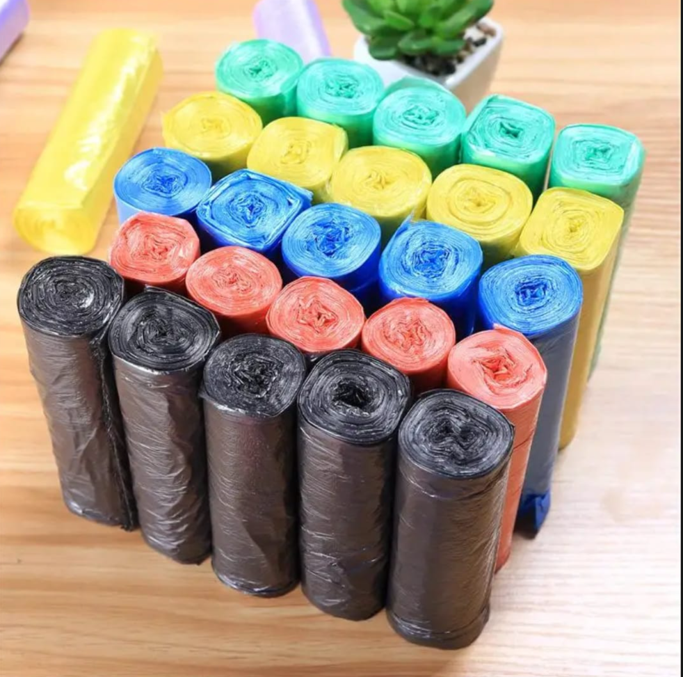 100 Pieces Eco- friendly garbage bags/ Trash bags/ Bin Liners Suitable For Both Office And Home Use