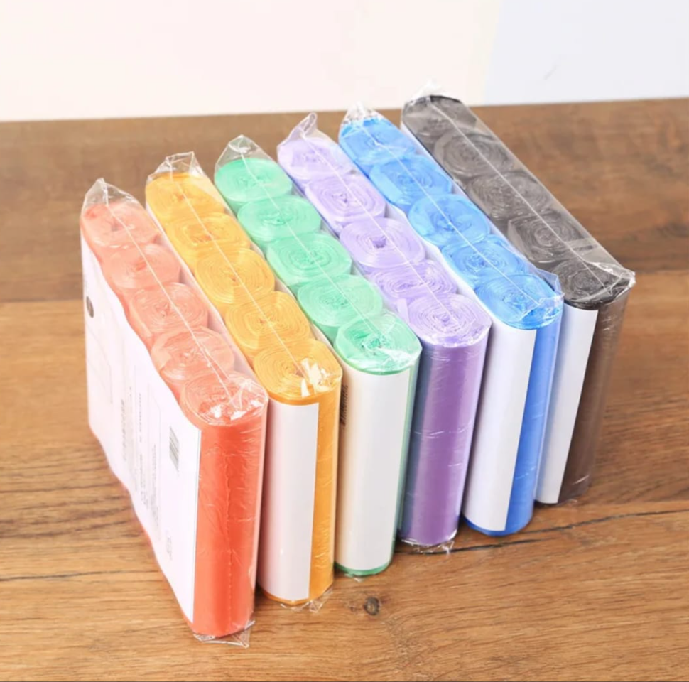 100 Pieces Eco- friendly garbage bags/ Trash bags/ Bin Liners Suitable For Both Office And Home Use