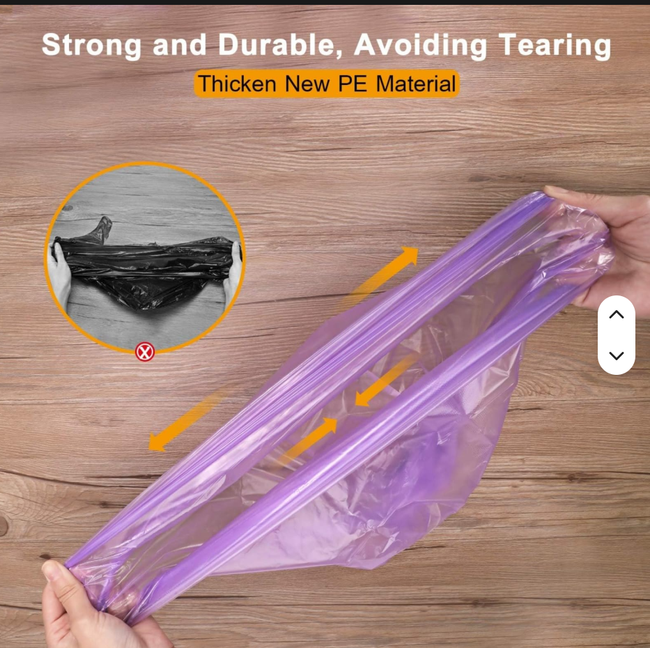 100 Pieces Eco- friendly garbage bags/ Trash bags/ Bin Liners Suitable For Both Office And Home Use