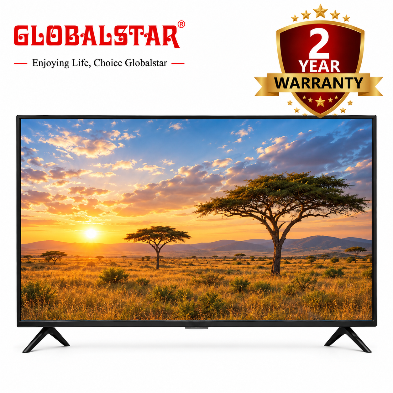 Globalstar 50UK64 50INCH  QLED TV Frameless Smart TV  Netflix Bluetooth Youtube DVB-T2/S2 Android 11 AC Energy Saving Television 1G+8G
