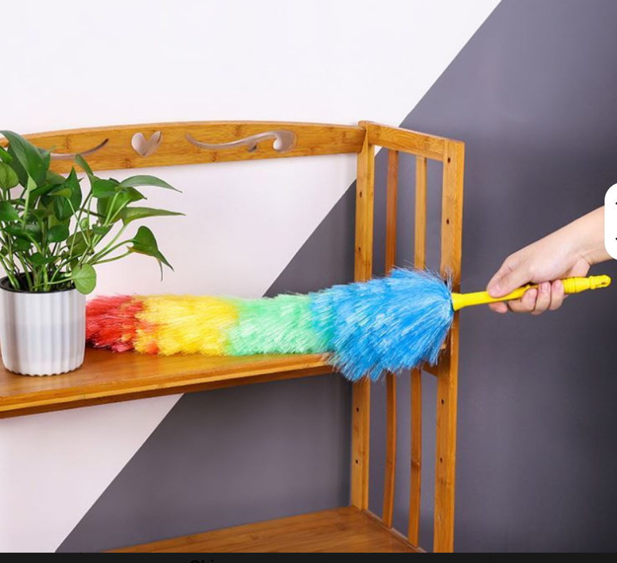 🌈 Attractive Rainbow Colour Microfiber Cleaning Duster – Washable Flexible Dusting Brush 🧹 Soft Microfiber Material 🏠 Multipurpose Cleaning