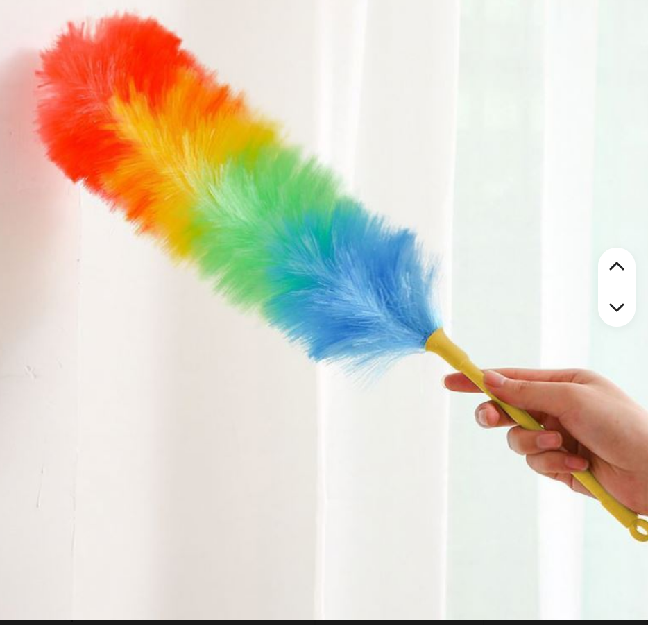🌈 Attractive Rainbow Colour Microfiber Cleaning Duster – Washable Flexible Dusting Brush 🧹 Soft Microfiber Material 🏠 Multipurpose Cleaning