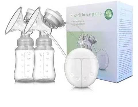 Lower Price Double Electric Milk Breast Pump Machine Electronic Baby Breast Feeding Pump Electric Drive BPA Free Print Pattern