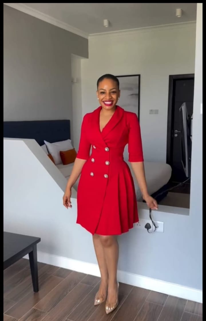 Elegant Double-Breasted Office Dress