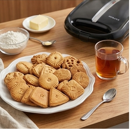 SOKANY 1400W Electric Biscuit Maker – SK-17A Non-Stick Cookie Baker Machine – Professional Multi-Shape Snack Maker for Kids & Parties