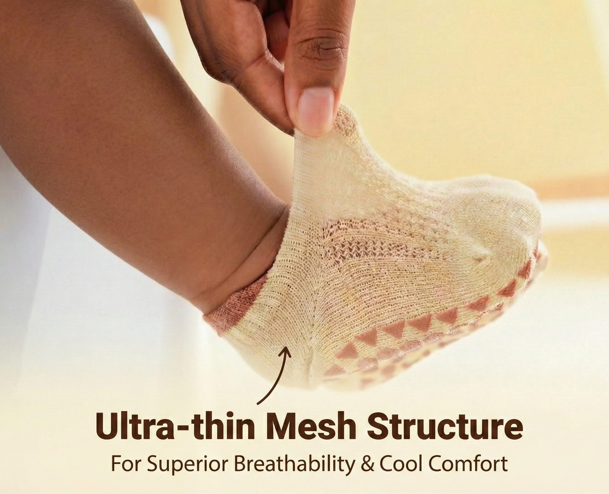 Super Grip 3 Pairs Summer Baby Floor Socks - Low-Cut Ultra-Breathable Mesh Toddler Socks - 7A Antibacterial Cotton Anti-Slip Socks (0-3Y)