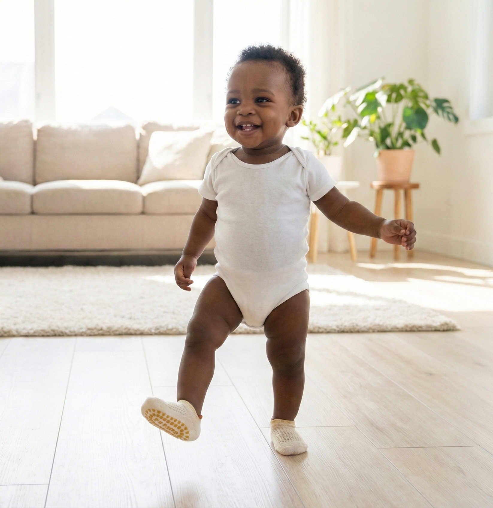 Super Grip 3 Pairs Summer Baby Floor Socks - Low-Cut Ultra-Breathable Mesh Toddler Socks - 7A Antibacterial Cotton Anti-Slip Socks (0-3Y)