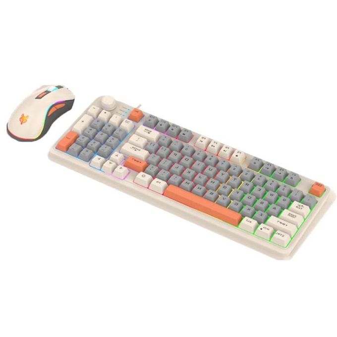 XUNFOX K820 RGB Gaming Keyboard & Mouse Combo – LED Backlit, Fast Response