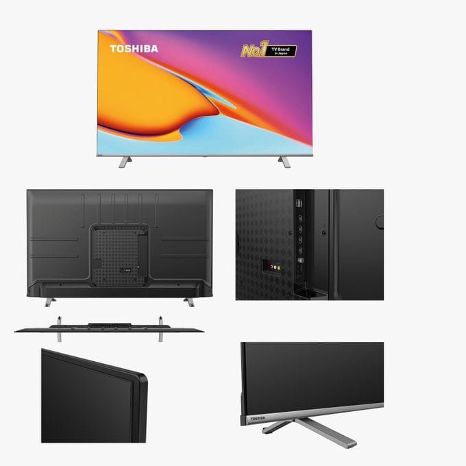 Toshiba 43" Smart Full HD / 4K UHD LED TV – VIDAA OS, Bezel-Less Design, REGZA Engine, Built-In WiFi, Netflix, YouTube, Prime Video