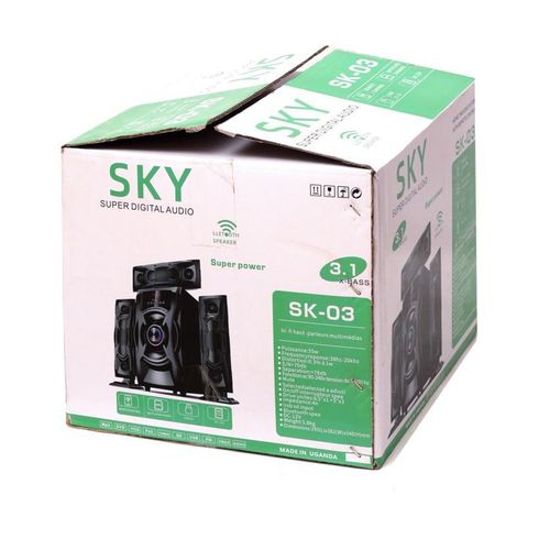 SKY SK-03 3.1 Channel Super Power Bluetooth Multimedia Speaker System – 55W, X-Bass, USB/SD/FM