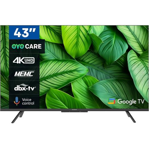 Skyworth 43G6500H 43" Inch Smart LED TV, Ultra HD 4K Resolution, Google TV, Dolby Audio