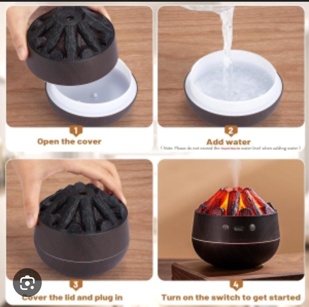 Charcoal fire humidifier -2.2W 300ml tank ,30-50ml/hr