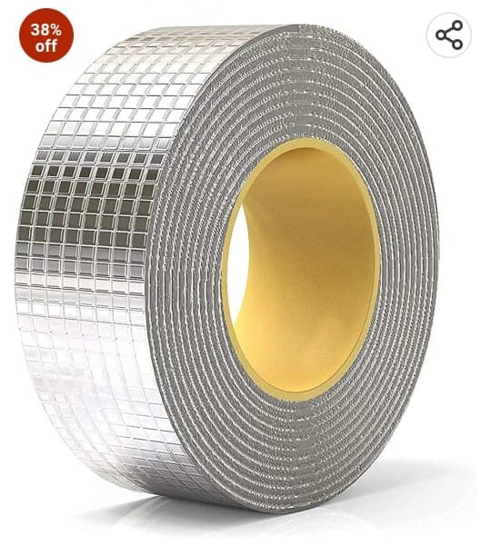WATERPROOF WALL CRACK,ROOF ,TANKS REPAIR TAPE LEAKAGE REPAIR WATERPROOF DUCT TAPE FOR PIPE & ROOF WATER HEAVY DUTY LEAKS SOLUTION ALUMINUM FOIL BUTYL RUBBER ADHESIVE SEALING FOR SURFACE CRACKS-5CM BY