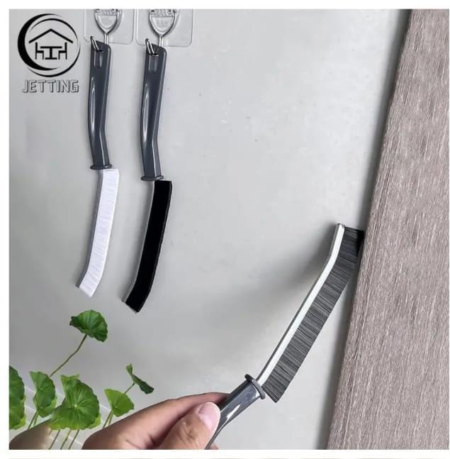 2 PIECE GAP / WINDOW TRACK CLEANING BRUSH - Hard  Bristle for tight spaces