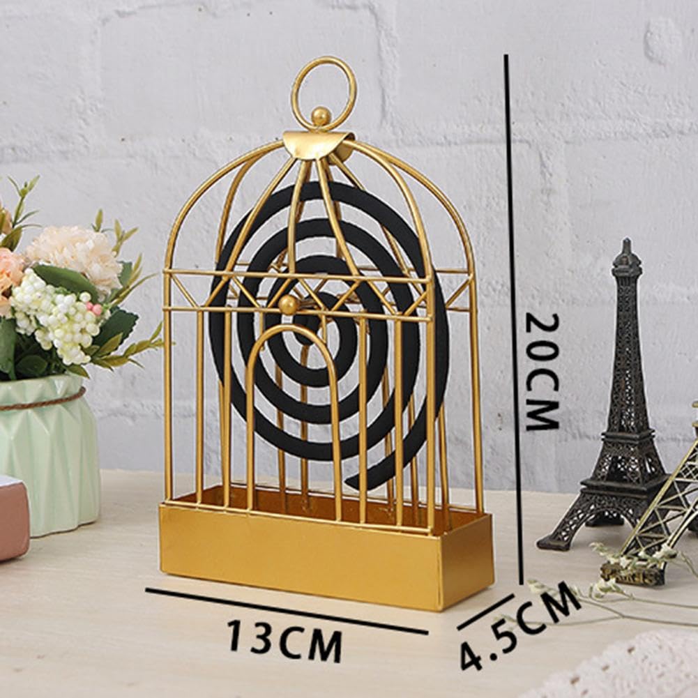 Birdcage Shaped Mosquito Coil Holder New Mosquito Coil Holder Bird Cage Shape Hand-made European Style Mosquito Repellent Incenses Rack Plate Home Decoration