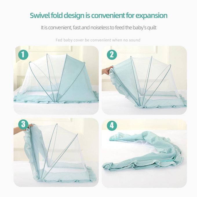 Baby foldable mosquito net, baby full-cover mosquito net, crib mosquito net