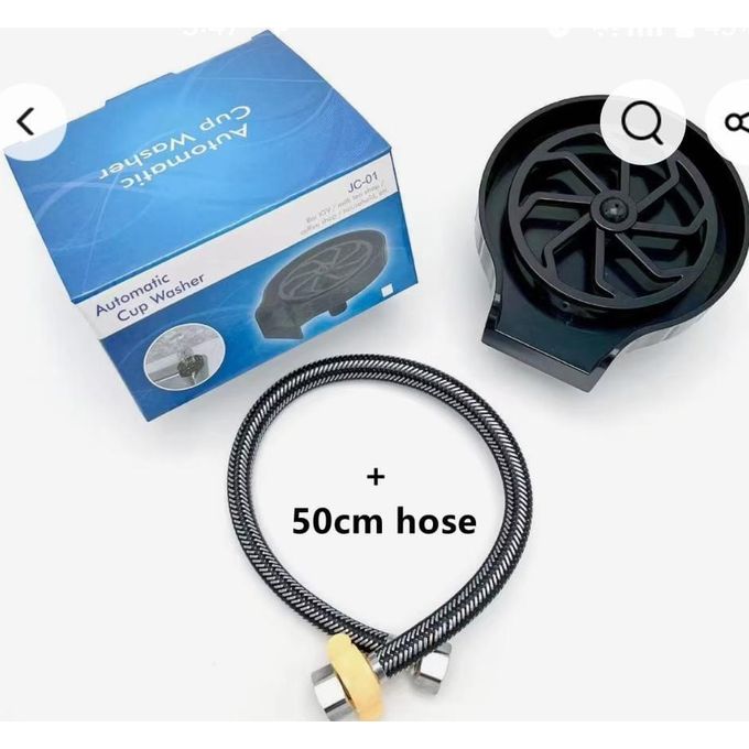 Premium Automatic Glass Rinser for Kitchen Sink - High-Pressure Cup Washer and Bottle Rinser - Professional Stainless Steel Sink Accessory for Home, Bars, and Cafes - Rapid Cleaning Sink Attachment