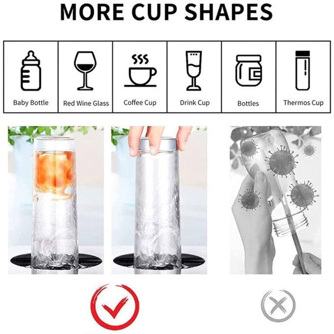 Premium Automatic Glass Rinser for Kitchen Sink - High-Pressure Cup Washer and Bottle Rinser - Professional Stainless Steel Sink Accessory for Home, Bars, and Cafes - Rapid Cleaning Sink Attachment