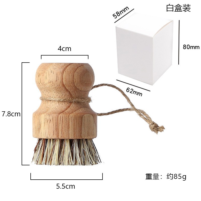 Natural Sisal Kitchen Dish Brush Bamboo Handle Pot Pan Washing Brush Fruit Vegetable Cleaning Scrubber Eco‑Friendly Household Cleaning Tool Gift