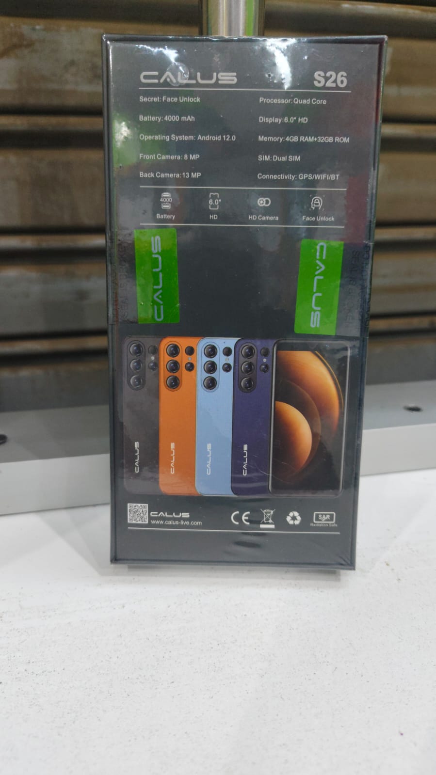 CALUS S26, 4GB RAM + 32GB ROM, 6.0 inches display, dual sim 13mp + 8mp camera, 4000mAh battery quad core android smartphone.