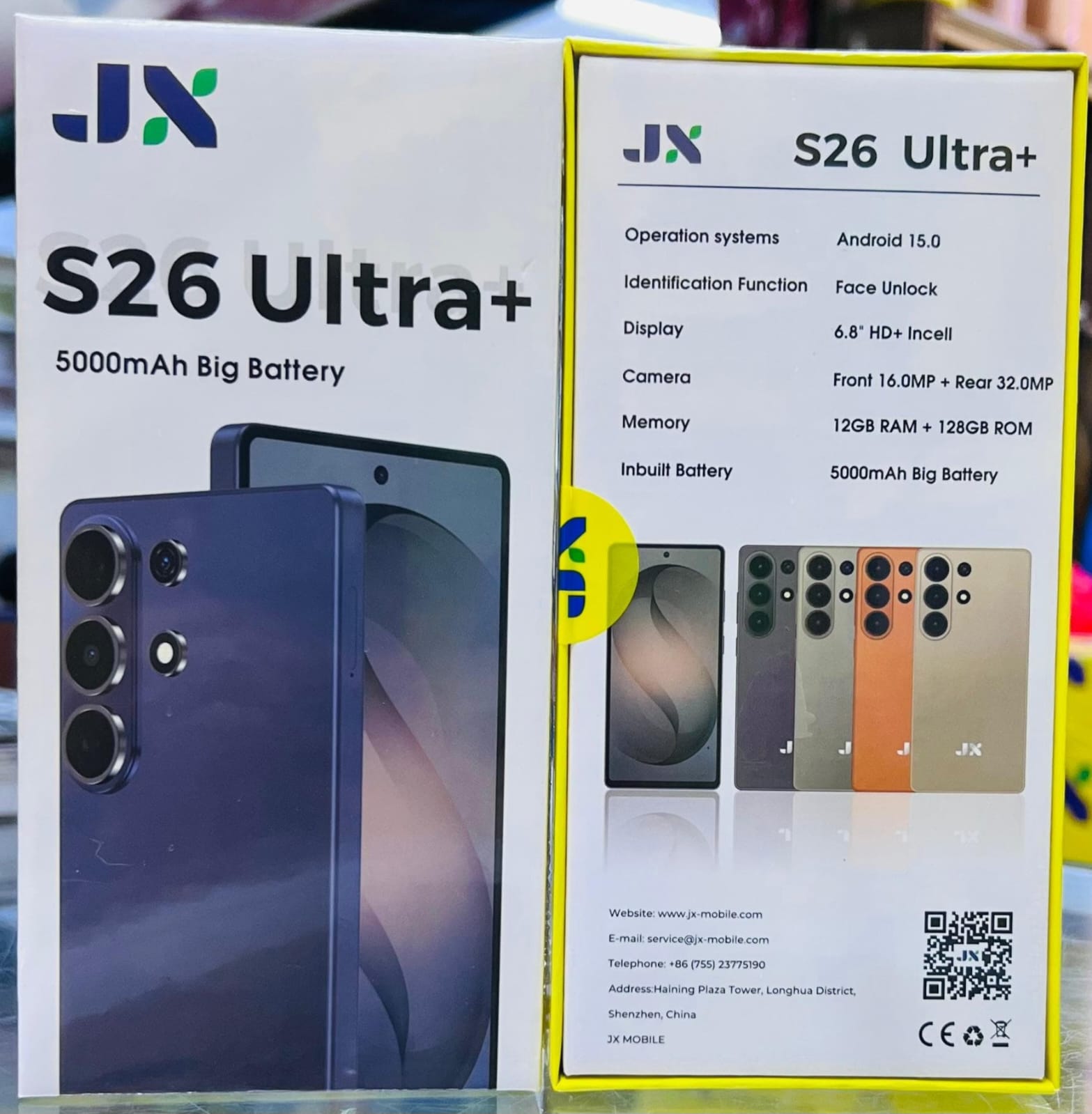 LIMITED OFFER!! JX S26 ULTRA + 12GB RAM + 128GB ROM,16MP+ 32MP CAMERA, 5000MAH, ANDROID 15 SMARTPHONE, DUAL SIM, 1 YR WARRANTY, TYPE C FAST CHARGE