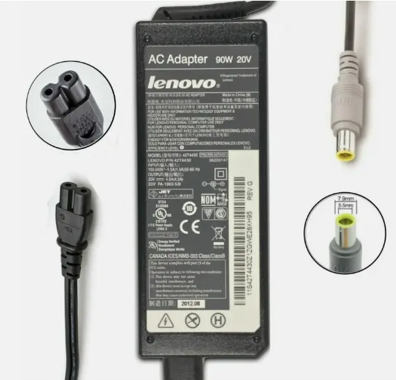 Lenovo ThinkPad X200 65W 20V 3.25A Big Pin Replacement Laptop Charger Adapter 7.9×5.5mm with Flower Power Cable