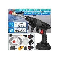 96V High Pressure Car Wash Spray Gun Cordless with Long Hose and Charger