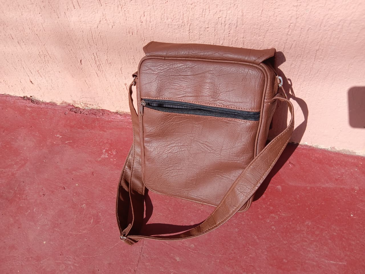 Unisex Leather Crossbody Bag | Waterproof Shoulder Messenger Bag for College, Office & Travel | Stylish Side Sling Bag with Adjustable Strap & Flap Closure