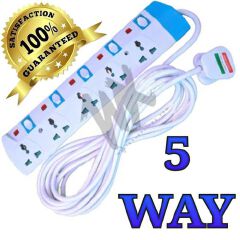 Power King 5 Way Power Extension Cable For Dry Iron Box and Electric Kettle .