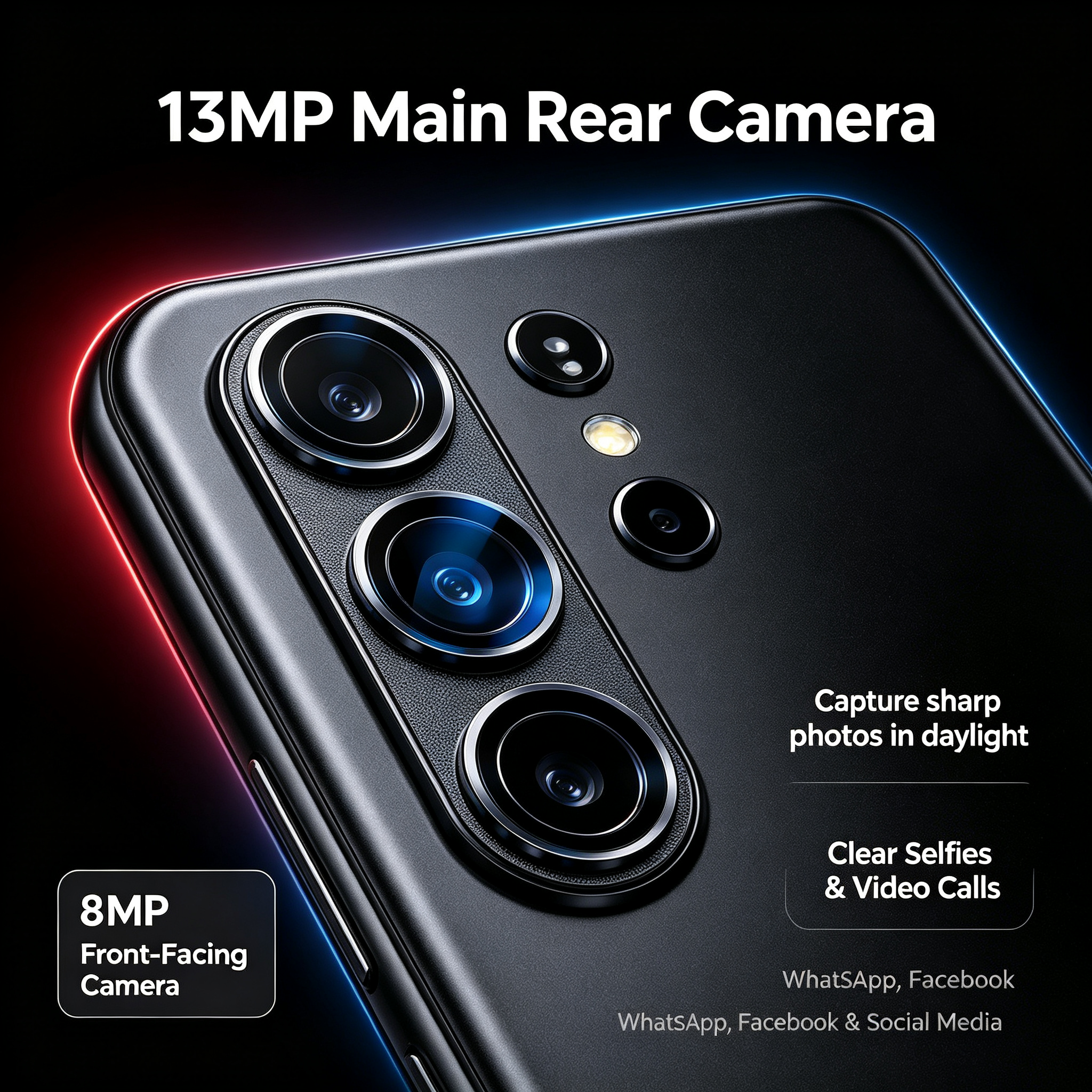 Brand New KBMX Smartphone, Nairobi Stock, 128GB Storage + 8GB RAM, 50MP Camera, 6.7-inch 90Hz Screen, Snapdragon 450 Processor, 5000mAh Battery, 25W Type-C Fast Charge, Android 14. Limited Stock!!!