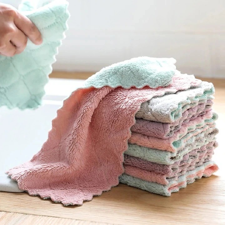 1pc,2pcs ,5pcs Super Absorbent Microfiber Kitchen Dish Cloth High-efficiency Tableware Household Cleaning Towel Kitchen Tools Gadgets