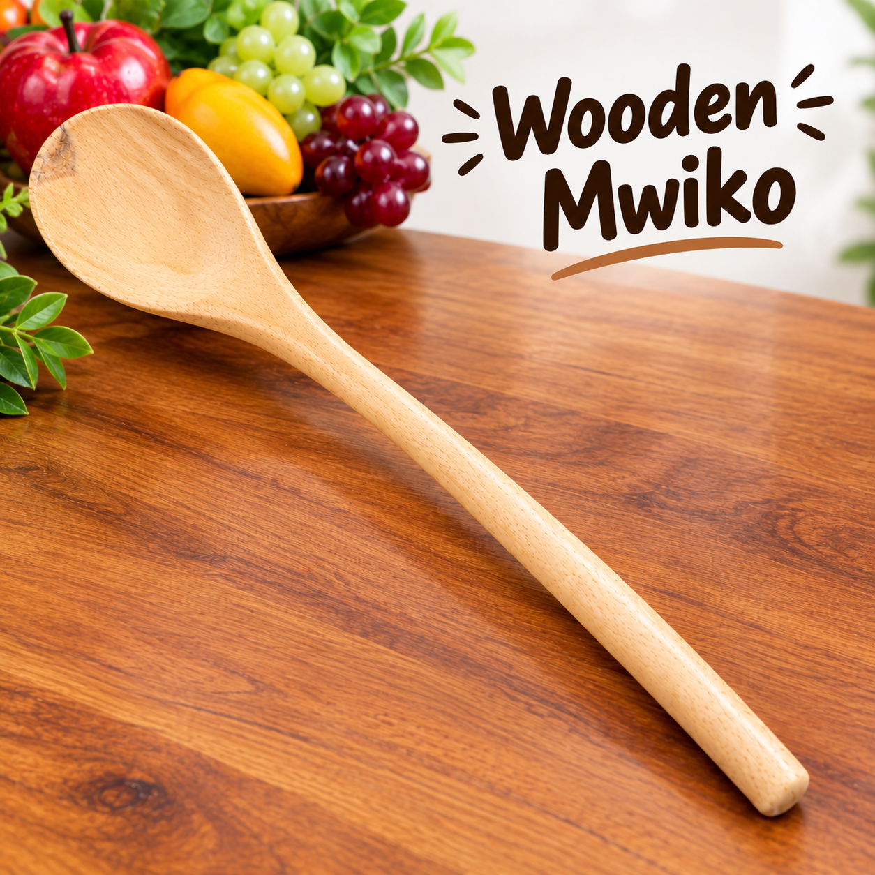 Natural Wooden Cooking Spoon – Durable Kitchen Utensil