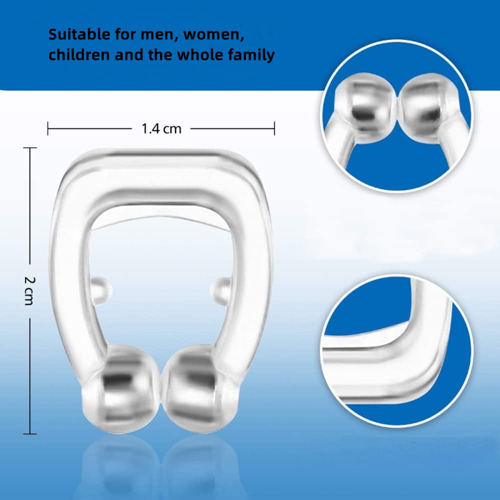 Anti-Snoring Magnetic Nose Clip – Reusable Silicone Snore Stopper Device for Better Sleep, Nasal Breathing Aid
