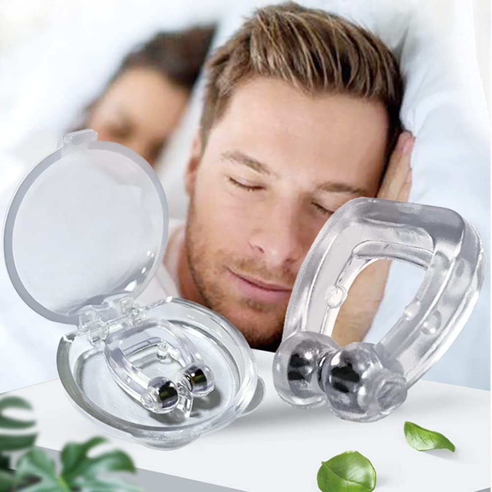 Anti-Snoring Magnetic Nose Clip – Reusable Silicone Snore Stopper Device for Better Sleep, Nasal Breathing Aid