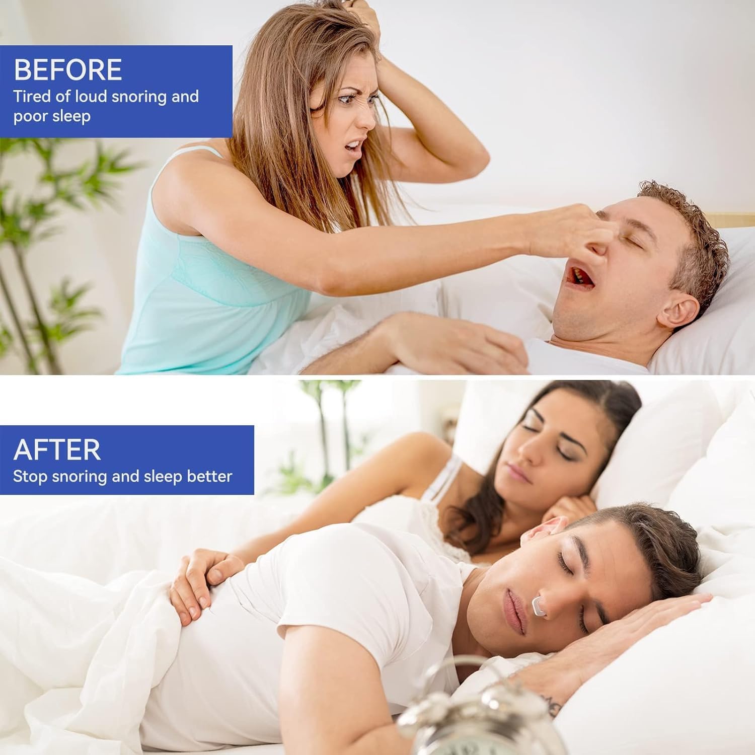 Anti-Snoring Magnetic Nose Clip – Reusable Silicone Snore Stopper Device for Better Sleep, Nasal Breathing Aid