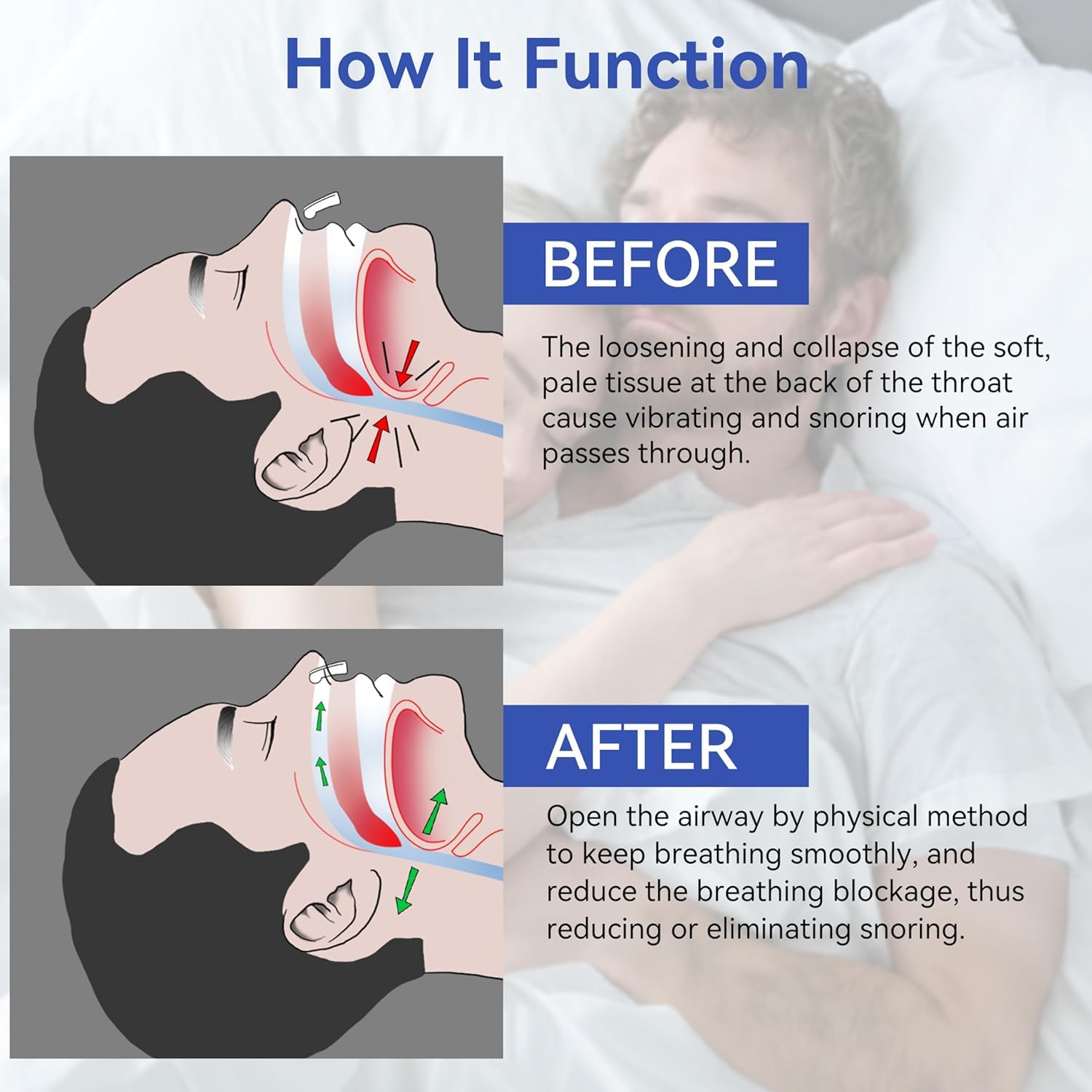 Anti-Snoring Magnetic Nose Clip – Reusable Silicone Snore Stopper Device for Better Sleep, Nasal Breathing Aid