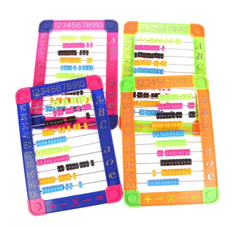 Kids Plastic Math Abacus Educational Learning Toy – Counting Beads Number & Alphabet Frame for Early Maths, Preschool & Kindergarten Learning