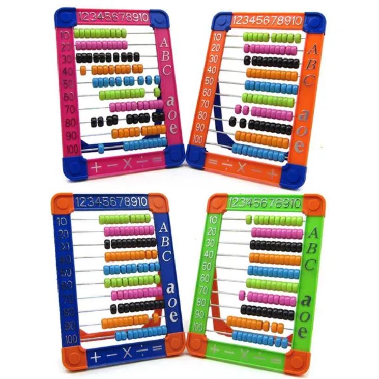 Kids Plastic Math Abacus Educational Learning Toy – Counting Beads Number & Alphabet Frame for Early Maths, Preschool & Kindergarten Learning