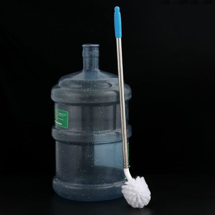 Long L-Shaped Gallon Water Bottle Cleaning Brush – Multipurpose Large Bottle Scrubber for 5 Gallon Water Jugs, Glass Bottles, Dispenser Barrels & Narrow Containers