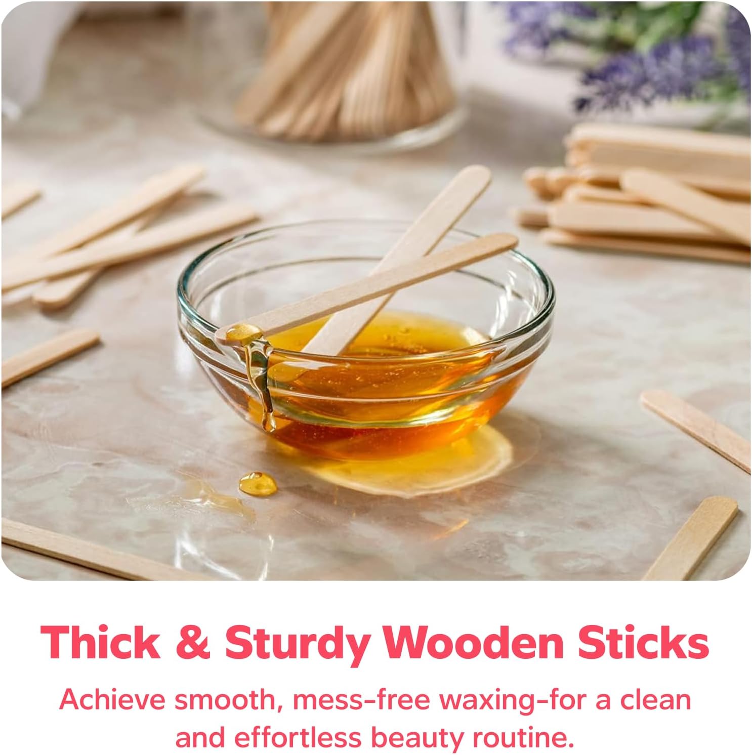 Natural Wooden Craft Sticks 4.5” / 11cm – Popsicle Sticks for DIY Crafts, Ice Cream, Candy Making & School Projects (50pcs) – Smooth, Food-Safe, Unpainted Wooden Sticks