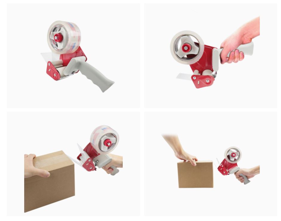 Heavy Duty Packing Tape Dispenser Gun – 2” Box Sealing Packaging Tape Cutter for Shipping, Moving & Warehouse Use