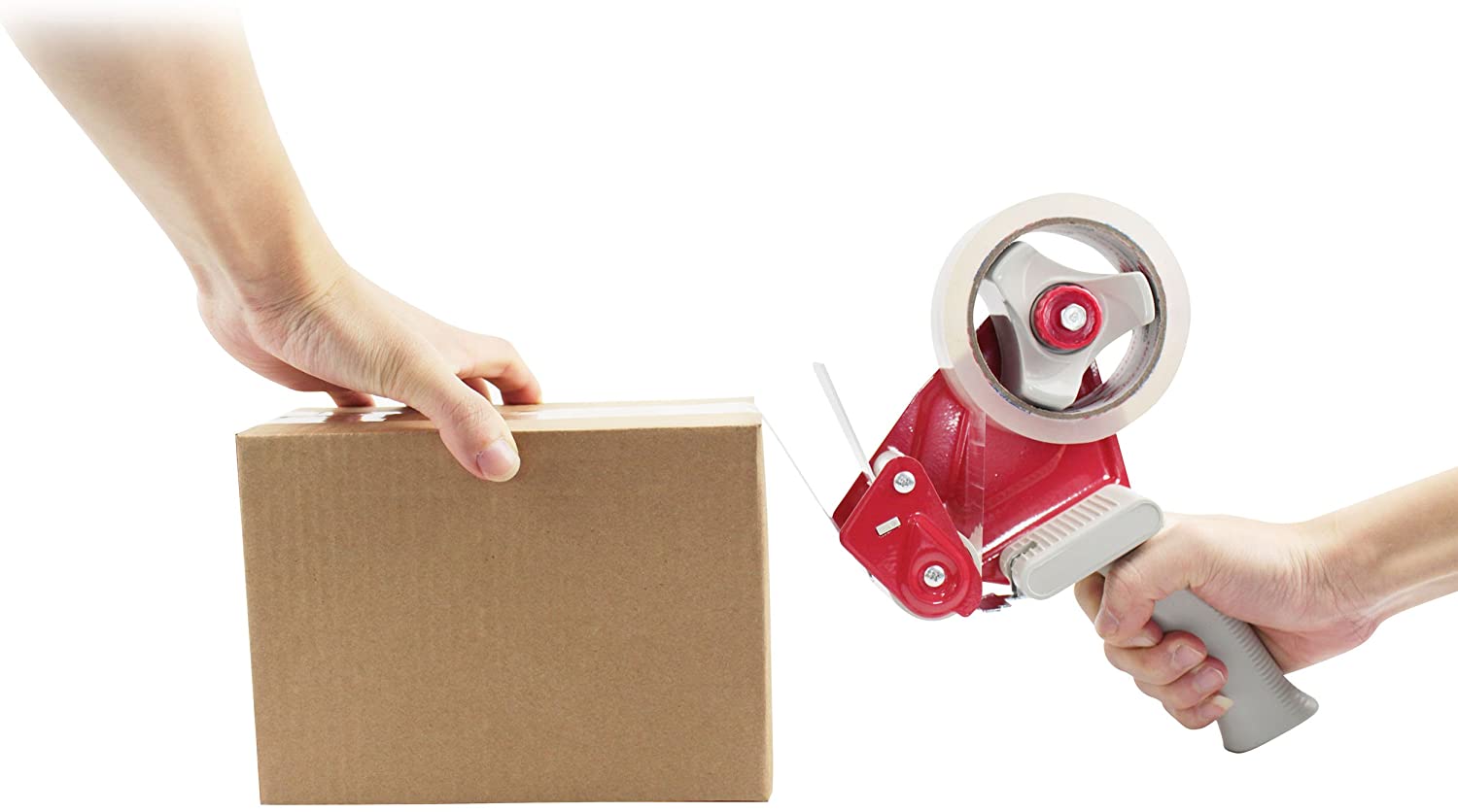 Heavy Duty Packing Tape Dispenser Gun – 2” Box Sealing Packaging Tape Cutter for Shipping, Moving & Warehouse Use